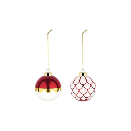 Set de 2 boules de Noël Delight n°4 verre / Ø 6 cm - Alessi