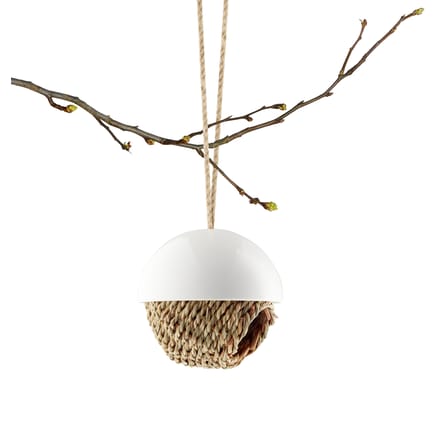 casetta nido per uccelli  ceramica fibre bianco marrone / Ø 13 cm - Eva Solo