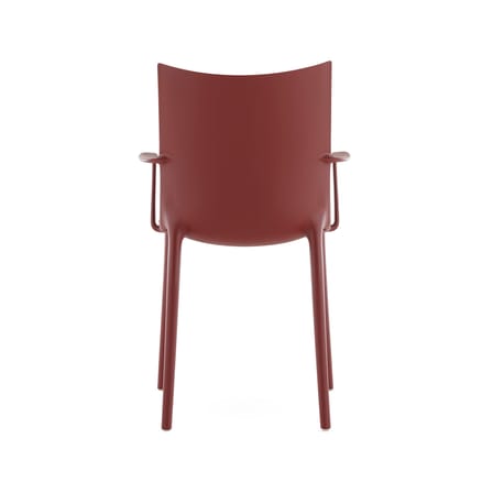 Chaise H.H.H plastique rouge / Soft touch - Recyclé - Kartell