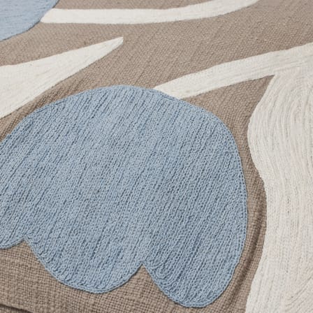 Dora Cushion cover textile beige / 50 x 50 cm - Embroidered - BROSTE COPENHAGEN
