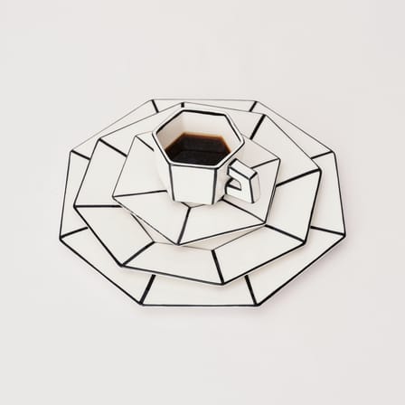 Dessertteller Carte Blanche keramik weiß / Set von 2 - Ø 22 cm - Serax