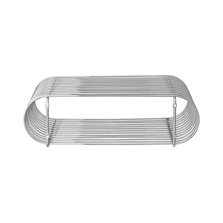 Étagère Curva gris argent métal / L 40 cm - AYTM