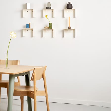 Étagère Pli Floating métal blanc / 20 x 20 cm - TIPTOE