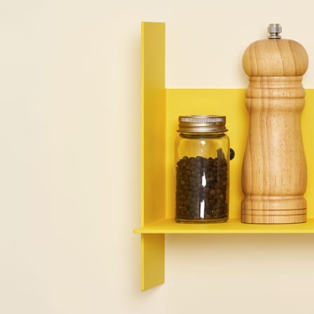 Étagère Pli métal jaune / L 20 x P 15 cm - TIPTOE