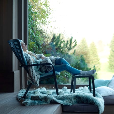 Fauteuil empilable Folio blanc / Dossier multiposition - NARDI