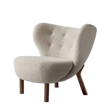 Fauteuil rembourré Little Petra VB1 tissu beige / Réédition 1938 - Tissu bouclé - &tradition