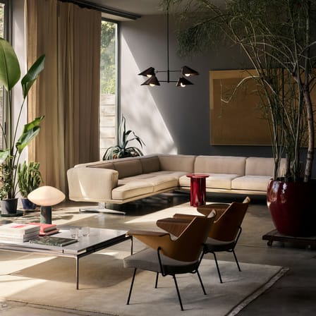 Fauteuil rembourré RFH RD8 bois naturel / Robin Day, 1951 - &tradition