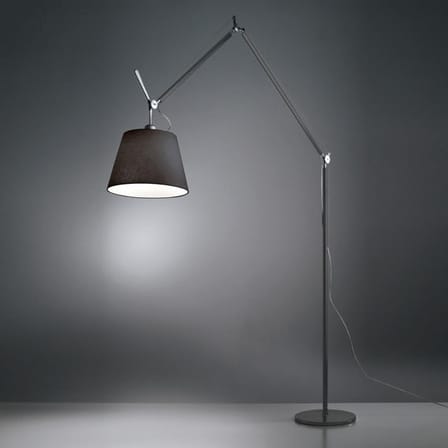 Lampadaire Tolomeo Mega tissu / H max 327 cm - Ø 42 cm - Artemide