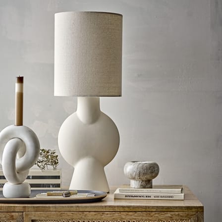 Lampe de table Sergio céramique beige / Ø 20,5 x H 54,5 cm - Bloomingville
