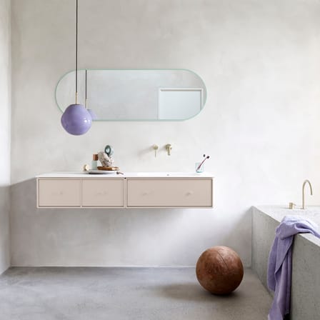 Miroir mural Colour Frame - Figure bois noir / 46,8 x 138 cm - MONTANA