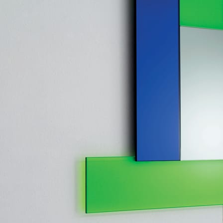 Miroir mural Gli Specchi di Dioniso 02 verre multicolore / Ettore Sottsass - 70 x 64 cm - Glas Italia