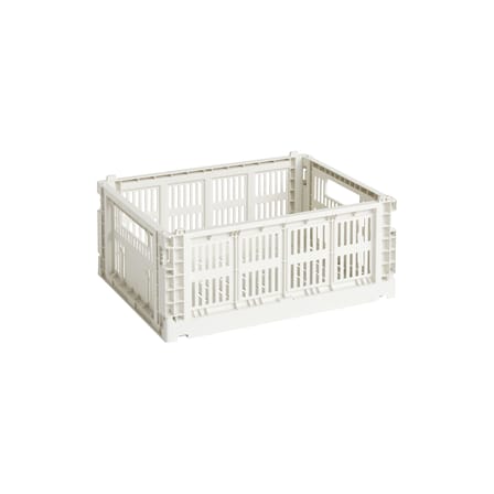 Panier Colour Crate plastique blanc Medium / 26,5 x 34,5 cm - Recyclé - Hay