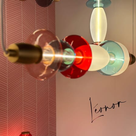 Léonor Horizontal Pendant glass multicoloured / L 82 cm - ELEMENTS LIGHTING