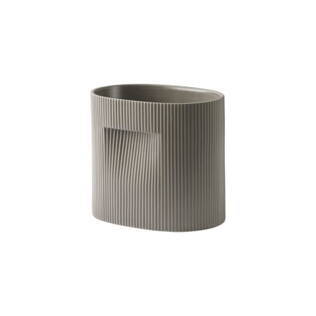 Pot de fleurs Ridge céramique marron / L 26,5 x Prof. 19,2 x H 24 cm - Muuto