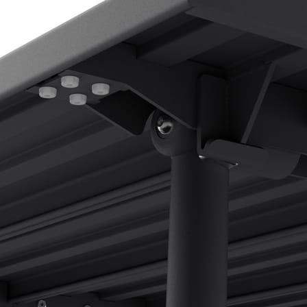 rechteckiger Tisch Fred's metall schwarz / 220 x 100 cm - 6 bis 8 Personen - Fatboy
