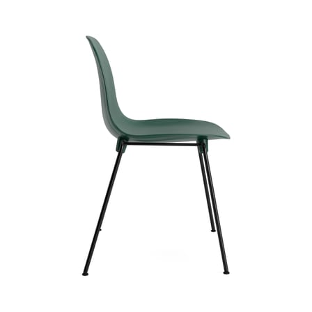Stapelbarer Stuhl Form plastikmaterial grün / 4 Metallbeine - Normann Copenhagen