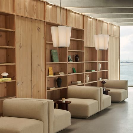 Suspension Bella SC114 tissu blanc / H 50 cm - &tradition
