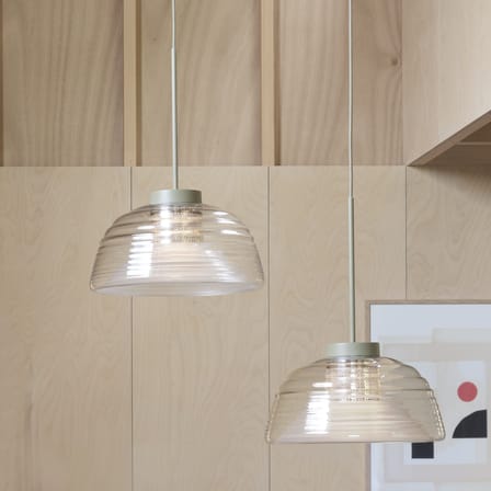 Suspension Two-Layer verre gris / Ø 51,5 x H 37,5 cm - Muuto
