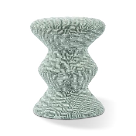 Tabouret rembourré Zig Zag Soft tissu vert - Pols Potten
