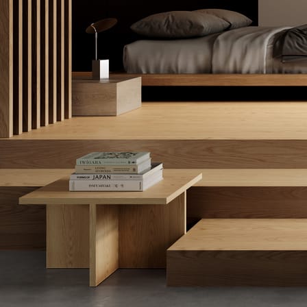 Tavolino Brutus legno naturale / 60 x 60 x H 36 cm - 101 COPENHAGEN