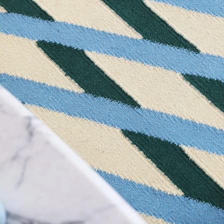 Teppich Remsa textil blau / 195 x 133 cm – Wolle - & klevering