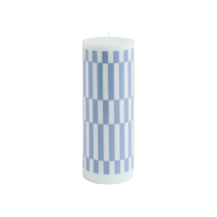 Bougie bloc Column cire multicolore / Ø 9 x H 25 cm / Seconde vie - Hay