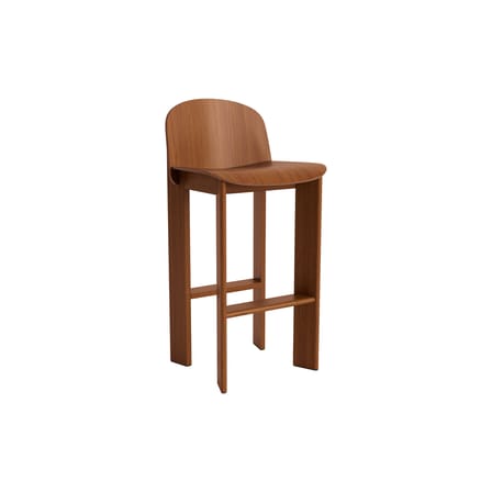 Chaise de bar Chisel 35 High bois marron / H 75 cm - Hay