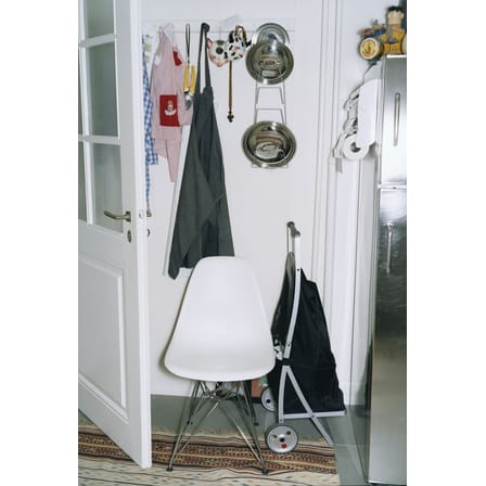 Chaise DSR - Eames Plastic Side Chair plastique blanc / (1950) - Pieds chromés - Vitra