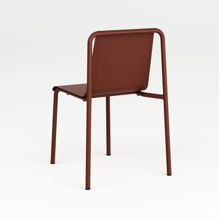 Chaise empilable Panorama métal rouge  / Seconde vie - TIPTOE