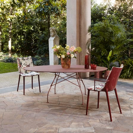 Chaise rembourrée H.H.H x Liberty  / Tissu - Recyclé - Kartell