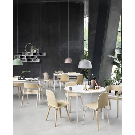 Chaise rembourrée Visu tissu gris - Muuto