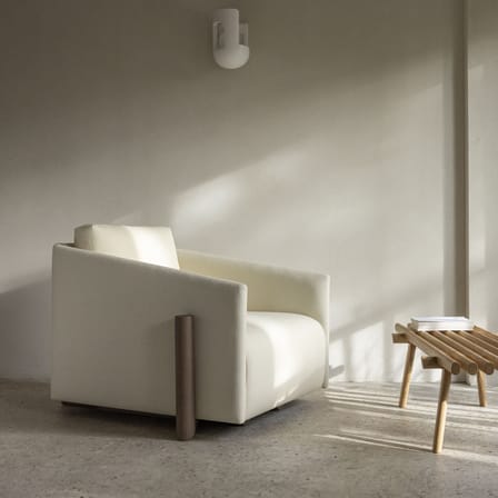 Fauteuil rembourré Timber tissu beige - KANN DESIGN