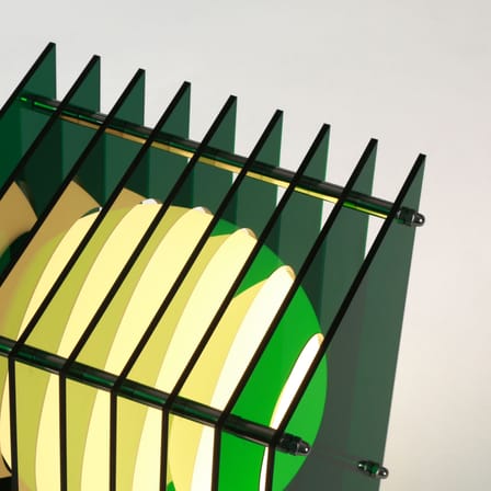 Lampe de table Lop Small Rectangle plastique vert / Lauréat Archiproducts Design Award - BANG