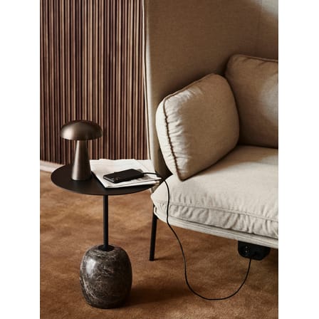 Lampe sans fil rechargeable Como SC53 LED marron métal / H 21 cm - &tradition