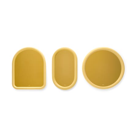 Miroir mural Mirage jaune Dome / Verre coloré - L 60 x H 73,5 cm - Fatboy