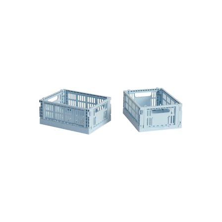Lot de 2 paniers Colour Crate MINI plastique bleu / 17 x 13 cm - Recyclé - Hay