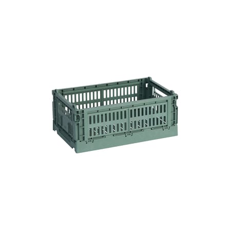 Panier Colour Crate plastique vert Small / 17 x 26,5 cm - Recyclé - Hay