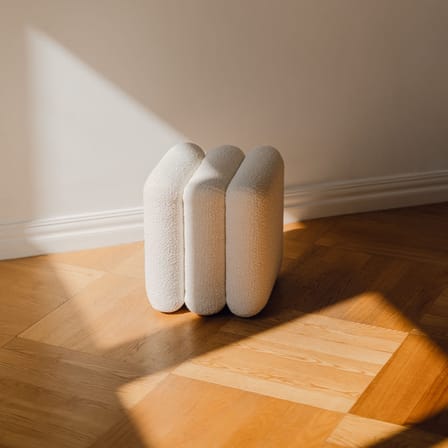 Pouf Radd tessuto beige - NOO.MA