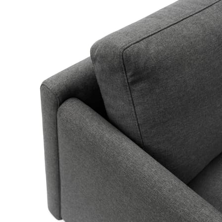 Divano destro Rar tessuto grigio / 2 posti - L 168,5 cm - Normann Copenhagen
