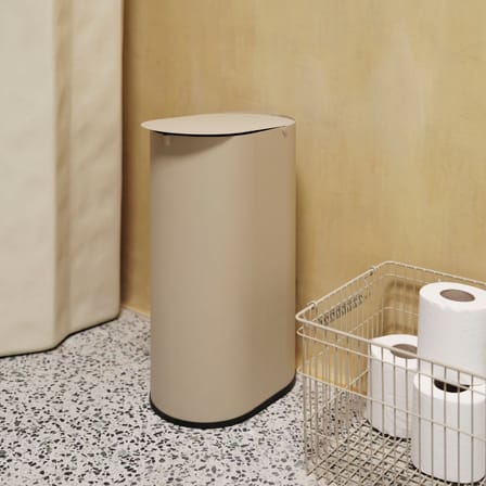 Cala Stackable basket metal beige / Set of 2 -36 x 26 x H 20 cm - Ferm Living
