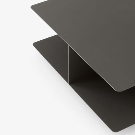 Table basse Develius EV3 métal gris / 89 x 89 cm - &tradition