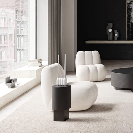 Table d'appoint Column marron / Ø 25 x H 50 cm - 101 COPENHAGEN