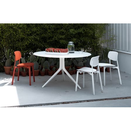 Table ronde Oops I did it again plastique blanc / Ø 120 cm - Laminé - Kristalia