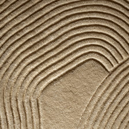 Tapis Zen Shaped  beige / 140 x 145 cm - Fait main - Bolia