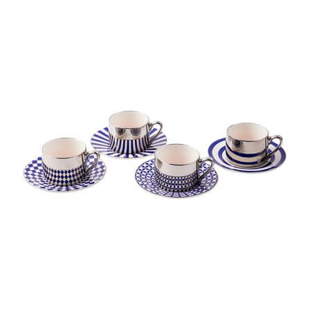 Tasse à espresso Aunty / Set 4 tasses + 4 soucoupes - 90 ml - Pols Potten