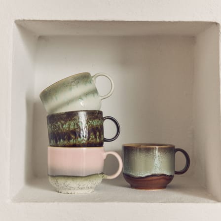 Set de 2 tasses à thé 70s ceramics / 42,5 cl - HK LIVING