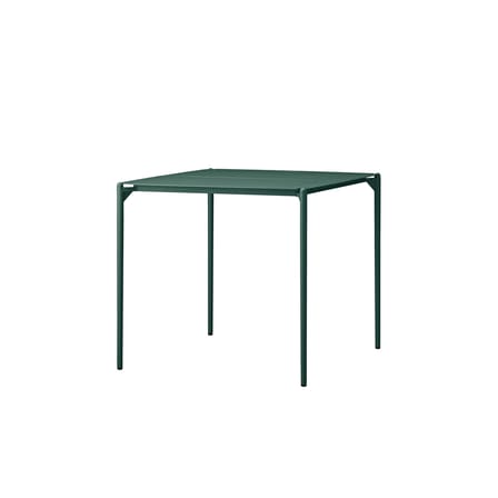Tavolo quadrato Novo metallo verde / 80 x 80 cm - Metallo - AYTM