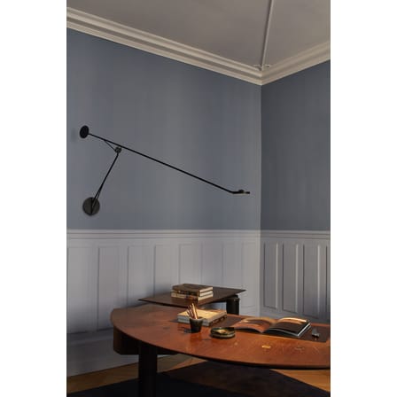 Wandleuchte Aaro LED metall schwarz / L 155 cm - beweglicher Arm - DCW éditions