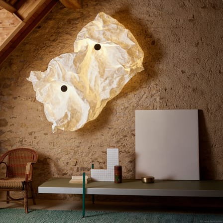 Applique Maap 2 / 240 x 155 cm - Mur lumineux modelable en Tyvek - Flos