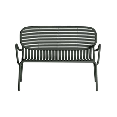 Banquette Week-End métal vert / Aluminium - L 114 cm - Petite Friture